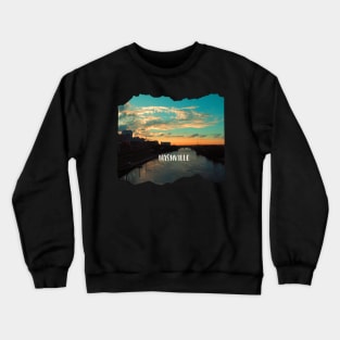 Cool sunset photography of Nashville Tennessee skyline sunset sky USA city break Crewneck Sweatshirt